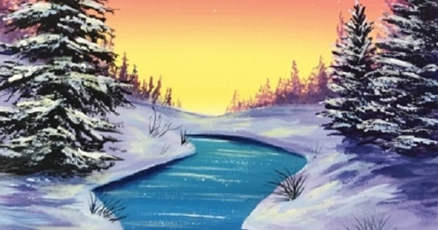 Paint & Sip Part: Winter Sunset